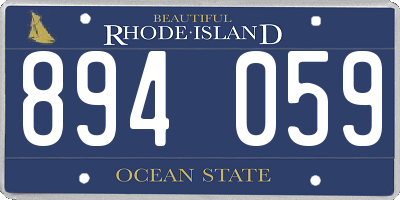 RI license plate 894059