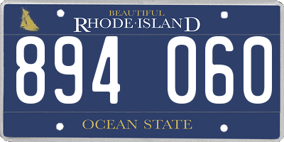 RI license plate 894060