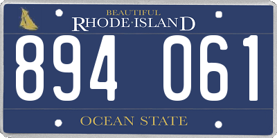 RI license plate 894061