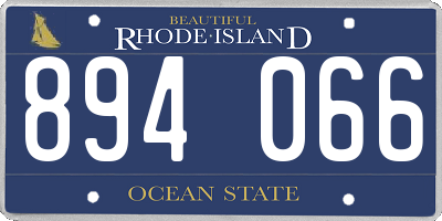 RI license plate 894066