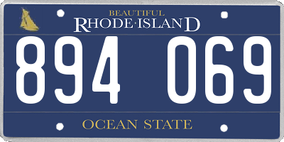 RI license plate 894069