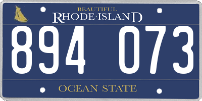 RI license plate 894073