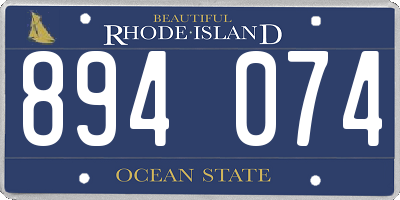 RI license plate 894074