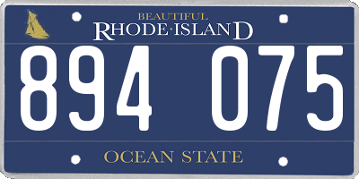 RI license plate 894075