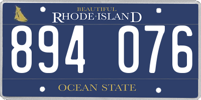 RI license plate 894076