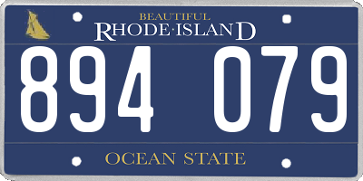 RI license plate 894079