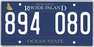 RI license plate 894080