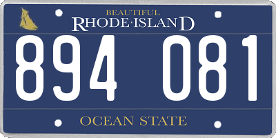 RI license plate 894081