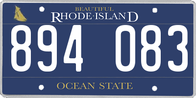 RI license plate 894083