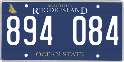 RI license plate 894084