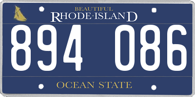 RI license plate 894086