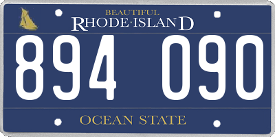RI license plate 894090