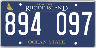 RI license plate 894097
