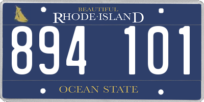 RI license plate 894101