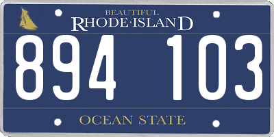 RI license plate 894103