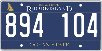 RI license plate 894104