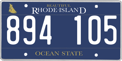 RI license plate 894105