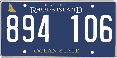 RI license plate 894106