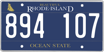 RI license plate 894107