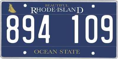 RI license plate 894109