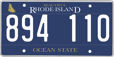 RI license plate 894110