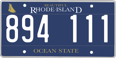 RI license plate 894111