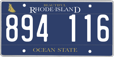 RI license plate 894116