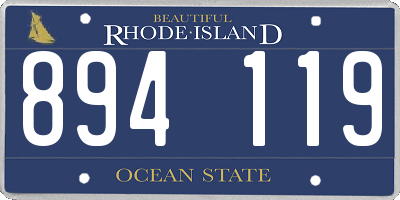 RI license plate 894119