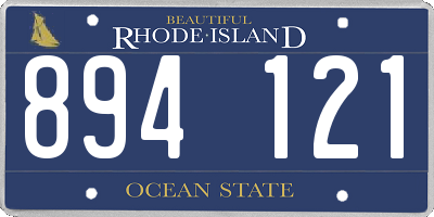RI license plate 894121