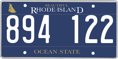 RI license plate 894122