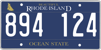 RI license plate 894124