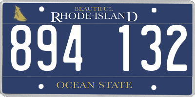 RI license plate 894132