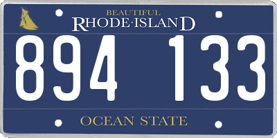 RI license plate 894133