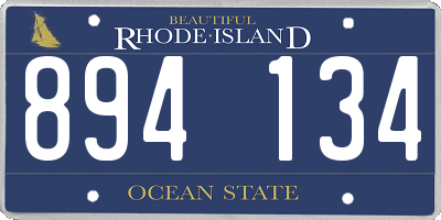 RI license plate 894134