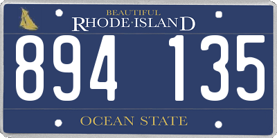 RI license plate 894135