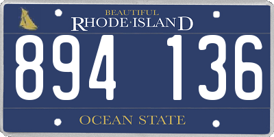 RI license plate 894136