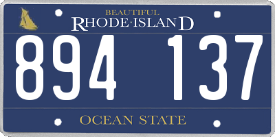 RI license plate 894137