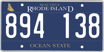 RI license plate 894138