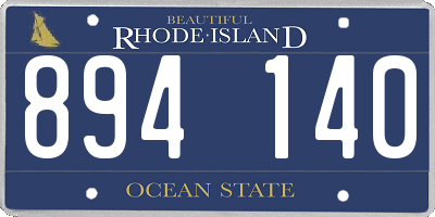 RI license plate 894140