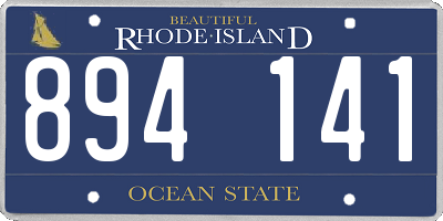 RI license plate 894141