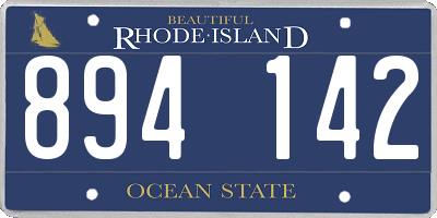 RI license plate 894142