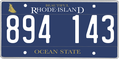 RI license plate 894143