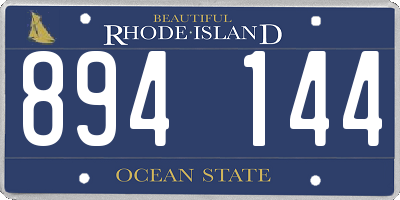 RI license plate 894144
