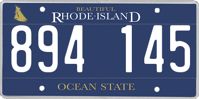 RI license plate 894145