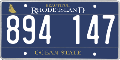 RI license plate 894147