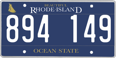 RI license plate 894149