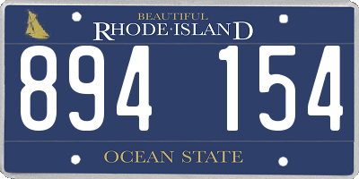 RI license plate 894154