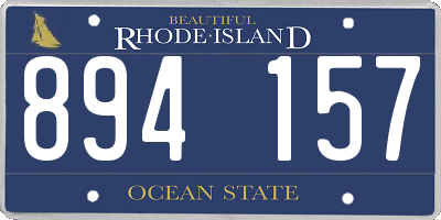 RI license plate 894157