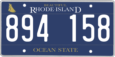 RI license plate 894158