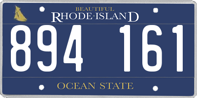 RI license plate 894161